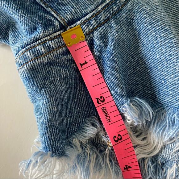 Madewell The Perfect Jean Short in Hedrick Wash Size 27 Raw Hem High Rise - Picture 13 of 16